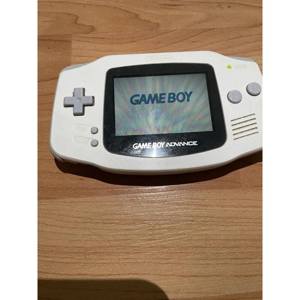 Nintendo Game Boy Advance White Console Bundle with Donkey Kong Country - Tested